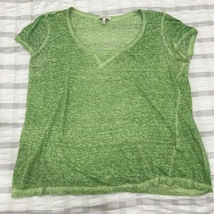 Joie Green & White Tri Blend T Shirt, Size S